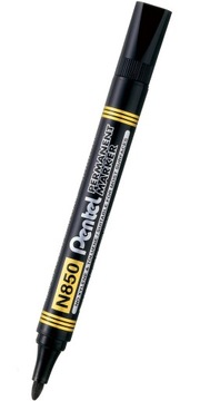 Перманентный маркер PENTEL N850, круглый, черный, универсальный ПРЕМИУМ