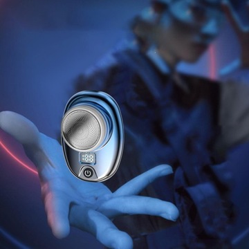 PRZENOŚNA MINI GOLARKA ELEKTRYCZNA DLA MĘŻCZYZN USB Z OSŁONA + SZCZOTECZKA
