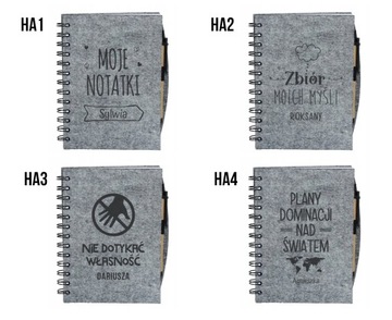 Notes pamiętnik ekologiczny personalizowany grawer