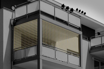 Beżowa siatka wzmocniona zabezpieczenie schodów łóżka barierki balustrady