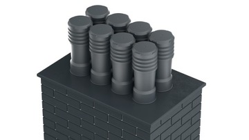 FLATLINE BASIC GRAPHITE круглый обтекатель дымохода