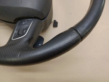 фото thumb №5, Руль + подушка безопасности мультифункция кожа лепестки s-line audi a6 c6