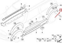 Купити Mini clubman r55 usa захист підкрилок заднього правого 51772753940оригінальна, фото thumb