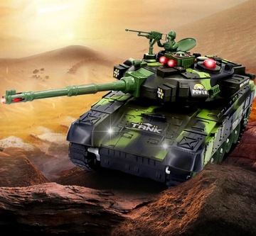 Танк с дистанционным управлением RC Battle of Tanks War Tank MORO Светодиодные эффекты + пульт дистанционного управления