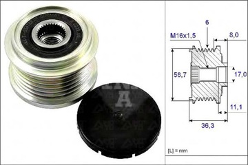 фото thumb №2, Колесо пасове генератора ford ina