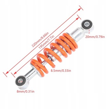 фото thumb №12, 195mm 1800lbs амортизаторов скутер электрический mini мотоцикл