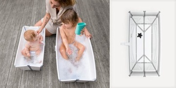 STOKKE FLEXI BATH X-Large Прозрачный синий набор со вкладышем для новорожденных