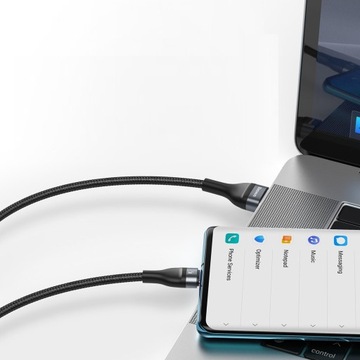 USB-КАБЕЛЬ BASEUS 3IN1 ДЛЯ IPHONE MICRO TYPE-C 5A LED