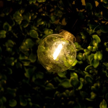 Girlanda Solarna Ogrodowa 20x LED Ozdobne Kulki G50 10.6m 3000K RGB + Pilot