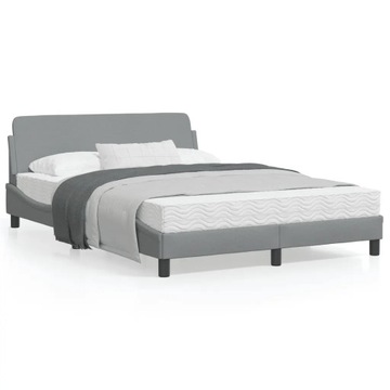 vidaXL Каркас кровати с изголовьем Светло-серый, 120x200 см, ткань 373145