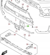 фото thumb №3, Suzuki vitara 2018 - рамка радара wew. po рестайлинг