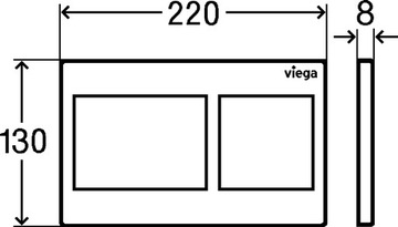 Кнопка смыва Viega, Мотив 21, альпийский белый