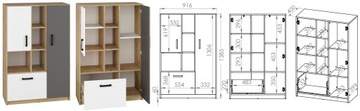 молодежный комплект письменный стол кровать комод Fini 2