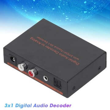 3x1 оптоволоконный цифровой аудиодекодер для преобразования spdif/av/rca