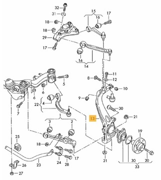 Поворотный кулак ПЕРЕДНИЙ ЛЕВЫЙ, AUDI A6 C6 2004-2011 гг.