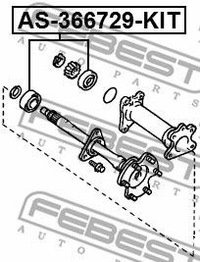фото thumb №3, Підшипник піввісь as-366729-kit febest