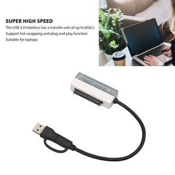 Kabel przejściowy USB na SATA 6 GB/s Typ