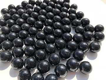 Галька черная стеклянная, шары стеклянные для сада, черные, черное стекло, 24 кг
