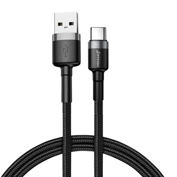 Кабель Feegar USB TYPE-C QC 3.0, 5A, нейлоновый кабель