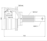 фото thumb №2, Шарнир приводной наружный nissan primera