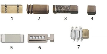 KWADRO двойной карниз, 240 см, трубчатый профиль