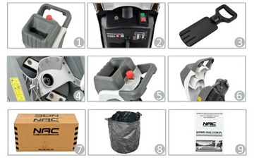 NAC SHE 250B-BAG-LD2 2500 ВТ ИЗМЕЛЬЧИТЕЛЬ С ЛЕЗВИЕМ + МЕШОК ДЛЯ МУСОРОВ