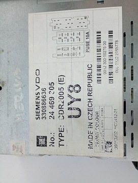 фото thumb №5, Opel meriva 1 a fl 05-10 радіо cd оригінальні оригінальний номер 33086636 do zakodowania