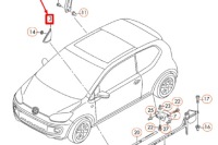 фото thumb №8, Vw up передній правий крила дзеркало молдинг захисна новий оригінальний 1s085
