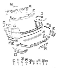 фото thumb №9, Оригінальна заглушка фаркоп mopar 1xv06tzzab dodge durango 2014-2025