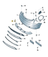 фото thumb №2, Заглушка вушка фаркоп бампера vw new beetle 9c aso