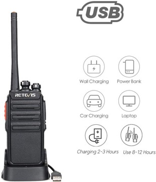 Retevis RT24 Walkie Talkie, радио PMR446 с гарнитурой, 3 км