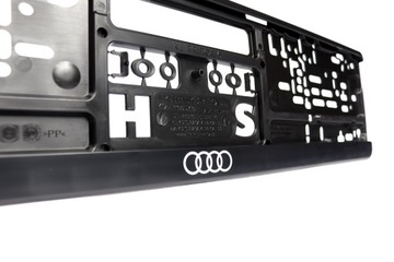 РАМКА НОМЕРНОГО ЗНАКА AUDI, УНИКАЛЬНАЯ, 2 ШТ., ОРИГИНАЛ ОТ ДИЛЕРА