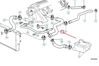 Bmw 3 e36 пабтрубок  воды системы охлаждение 11532244752 2244752 oem с Разборки, фото thumb