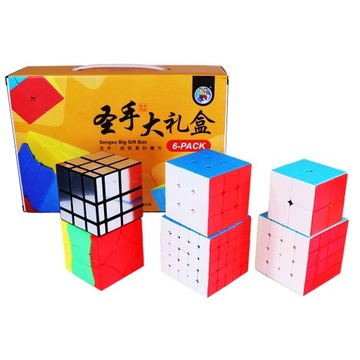 Набор ShengShou из 6 разноцветных кубиков.