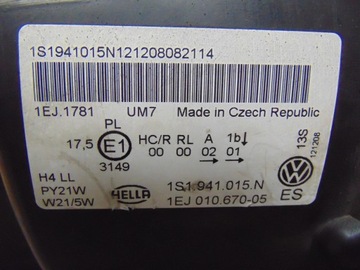 фото thumb №16, Лампа ліва перед vw up 2012- європа звичайна