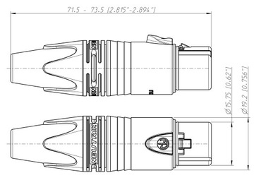 Neutrik NC3FXX-B гнездовой микрофонный разъем XLR