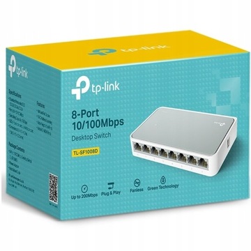 Коммутатор TP-LINK TL-SF1008D 8 портов 8P 10/100Мбит/с