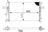 Купить Радиатор двигателя воды opel astra g zafira a 1.4-2.2 02.98-10.05, фото thumb