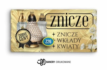Baner Reklamowy 2mx1m Znicze Wkłady - REKLAMA Z24