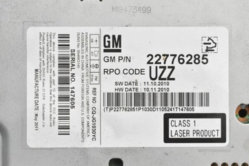 фото thumb №7, Радіо радіопрогравач 22776285 95979459 95952766g chevrolet cruze 1 i 09-12