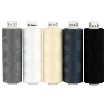 Нитки швейные польские ARIADNA TALIA 120 (500м) х5 цветов СЕРТИФИКАТ OEKOTEX