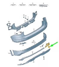 фото thumb №8, Audi q2 rear бампер правый trim 81a853842tb2