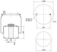 Пневмоподушка renault magnum kerax dxi od 2005r. комплект . Доставка, фото thumb