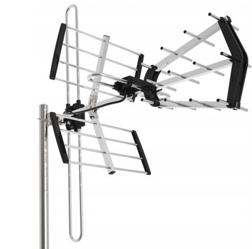 ANTENA Kierunkowa TV Naziemnej DVB-T2 MUXy 4K HD Filtr LTE 80km + KABEL 20m