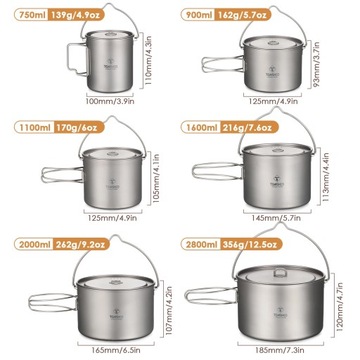 Kubek tytanowy 900 ml