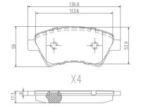 фото thumb №2, Тормозные колодки тормозные renault kangoo i 1997- перед bez датчика +[+]abs
