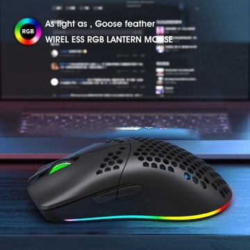 Беспроводная игровая мышь HXSJ T66 RGB 2,4G с RGB-подсветкой и зарядкой