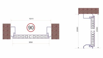 Drzwi Ud 1,3 BLUE 72mm GALA 82 INOX Antracyt Prawe 90 na zewnątrz
