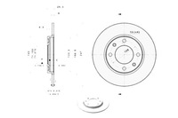 фото thumb №1, Диск тормозной. peugeot 306 93-03 задняя