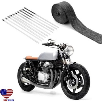 1,5 MM * 50 MM * 15 M ROLKA OWIJANIA CIEPŁA SPALIN DO OSŁONY CIEPLNEJ Z WŁÓKNA SZKLANEGO MOTOCYKLA